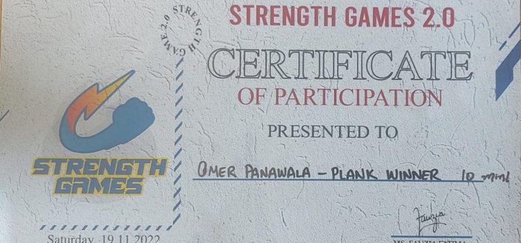 Prize in Plank Sports – Omer Panawala